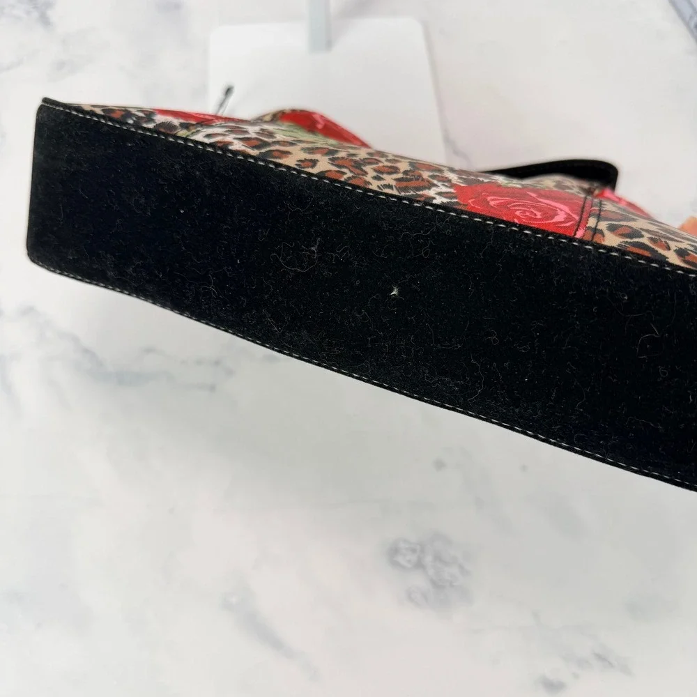 Frankie & Johnnie Bustier Shoulder Bag Small Leopard Rose NWT VTG Y2K, Mob Wife